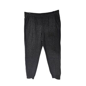 Women's‎ Knit Jogger Pants Athleisure Lounge Wear Elastic Waist Heather Gray